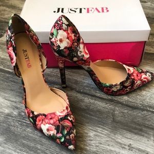 JUSTFAB Floral Heels